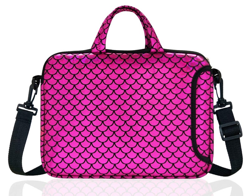 Youda 14-Inch Laptop Shoulder Carrying Bag Case Sleeve For 13" 13.3" 14 inch Macbook/Notebook/Ultrabook/Chromebook, Mermaid Scale - Image 1